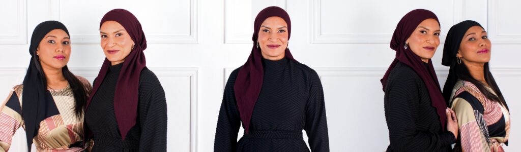 Woman wearing an Asiya the Label instant hijab